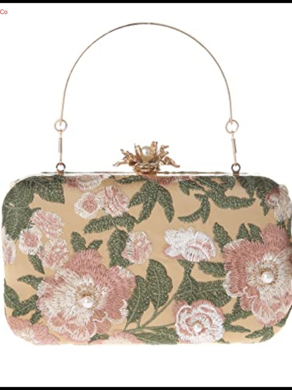 Vintage Floral Embroidery Clutch Evening Bag Shoulder Purse Wedding Prom